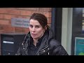Coleen Rooney bundles up in a black puffer coat and snow boots as she leaves Pilates class - after r
