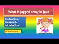 what is jagged array in java | in Hindi | jagged array with example (easily explained )