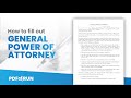 How to Fill Out General Power of Attorney Online | PDFRun