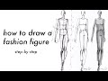 how to draw a fashion figure | step by step with measurements | FREE FASHION FIGURE TEMPLATES