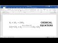 Chemical equations | How to insert chemical equations in ms word | @msoffice-307