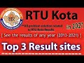 How to check RTU old results  | RTU result all sites | RTU Result update| RTU Results  | RTU kota