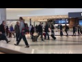 Ambient video relaxing at SFO Terminal 3. Background video. People watching.