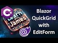 Blazor QuickGrid with EditForm