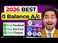 Best Zero Balance Bank Account | Zero Balance Bank Account Opening Online -0 Balance Account Opening