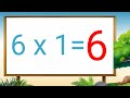 Table of 6, Learn Multiplication Table of Six 6 x 1 = 6, 6 ka Table, 6 Times Tables, Maths table
