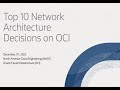 Top 10 Network Architecture Decisions in OCI - Part 1