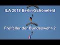 Freifaller der Bundeswehr mit Fahnen ILA Berlin 2018 4K