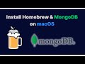Install Homebrew \u0026 MongoDB on macOS
