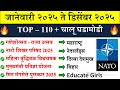 2025 सर्वोत्तम चालू घडामोडी  | Daily Current Affairs 2025 | Top Current Affairs 2025 in Marathi |