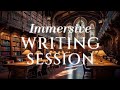 Writing in an old university library on a snowy day ✨❄️ cozy ambience for writers