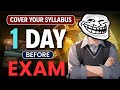 How to complete syllabus in 1 day 🔥 | Backbencher STRATEGY | Watch Before EXAM
