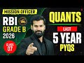 RBI Grade B 2026 | Quants Last 5 Year PYQs Class #7 | By Rahul Meena