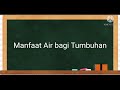 Manfaat Air bagi Tumbuhan -Tematik IPA 5H