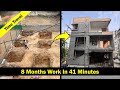 Step By Step Indian 30*40 house construction, time lapse - 8 months work in 41 minutes