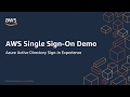 Demo of AWS Single Sign-On (SSO) with Azure Active Directory