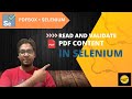 Read and Validate PDF in Selenium