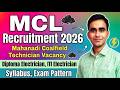 MCL Recruitment 2026 mahanadi coalfield Technician vacancy 2026 Syllabus exam pattern 2026