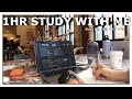 1Hour STUDY WITH Me At a BEAUTIFUL CAFE|Coffee Shop Ambiance|Deep Focus|coffee shop background NOISE