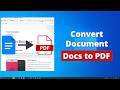 How to Turn a Google Docs File Into a PDF