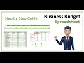 Business Budget Spreadsheet - Step by Step Instructions [for 2023]