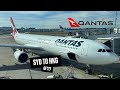 QANTAS A330-300 QF127 Economy Class - Sydney to Hong Kong, Qantas First Lounge, Outback Views (4K)