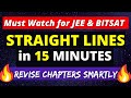 Straight Lines | All Formulas \u0026 Concepts Revision in 15 mins 🔥🔥 | By Harshal Sir , BITS Pilani