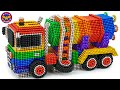 ASMR Video  - How to make gasoline tanker truck from magnetic balls - DIY Wonder