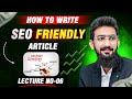 SEO Content Writing Course 2025 | SEO friendly Article  with CHAT GPT - Ranks #1 | Part-2