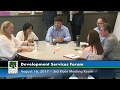 Development Services Forum: August 16, 2017