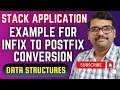 DS_19-Infix to Postfix Conversion Examples | Stack Application in Data Structures | DSA using C