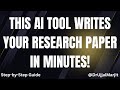 This AI Tool Writes Your Research Paper in Minutes! (2025) |@DrUjjalMarjit