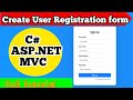 Asp.Net MVC C# : User Registration Form Using Entity Framework and SQL | asp.net mvc tutorials | C#