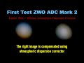 First Test ZWO Atmospheric Dispersion Corrector Mark 2 - Jupiter With/Without ADC
