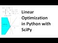 How to solve a linear optimization problem using SciPy in Python