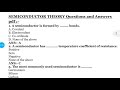 Semiconductor Theory Questions | with Answers | Electrical Engineering Mcqs