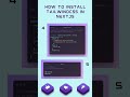 How to install tailwind CSS in NextJs #shorts #nextjs #tutorial #tailwindcss