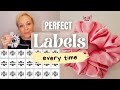 How to Make Perfect Double-Sided Fabric Labels Using Canva - 3 Step Process