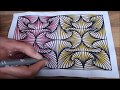 Optical ART for beginners step by step | OpART |ZENTANGLE | Optical ILLUSION | GEOMETRIC drawing |