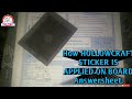 How To stick HOLLOWCRAFT sticker in board answerSheet|| must watch|| must support.