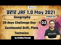 02:00 PM - JRF 1.0 May 2021 | Geography by Kritika Pareek | Continental Drift, Plate Tectonics