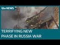 Russia's 'kamikaze' drone strike on Kyiv kills at least four and destroys buildings | ITV News