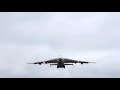 GIANT UKKM UR-82060 Antonov AN-225 Mriya landing in Hostomel airport 4K video