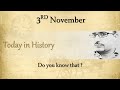 #308 Today in History:  3rd November | What happened on this day in History? | Hindi | AV EduTech