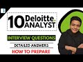 10 Deloitte Interview Questions and Answers | Deloitte Analyst | Deloitte Interview
