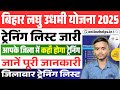 बिहार लघु उद्यमी योजना इस जिले मे इस दिन Training | Bihar Laghu Udymi Training New update 2025