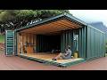 Man Builds Amazing DIY Container Home with Foldable Terrace | Low-Cost Housing @PLAHOUSE-CONTAINER