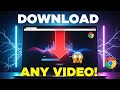 Download ANY Video from ANY Website (Unlimited \u0026 Free!) | Chrome Extension Trick