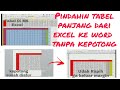How to Copy and Paste Excel Tables into Word Without Cutting