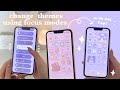 how to switch iPhone themes using focus modes | iOS 16 homescreen tutorial